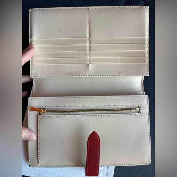 Celine Rare Cream and Red Wallet Like New Perfect Condition - Picture 8 of 11